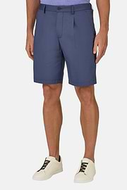 Stretch Cotton Bermuda Shorts, Air-blue, hi-res