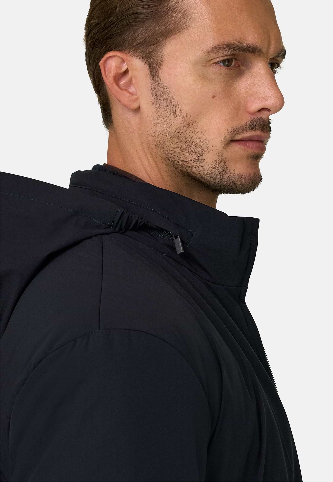 Bomber in Technical Fabric B Tech, Navy blue, hi-res, 3