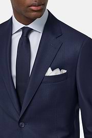 Pure Wool Bird's Eye Jacket, Bluette, hi-res