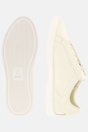 Essence Leather Trainers, White, thumb, 4