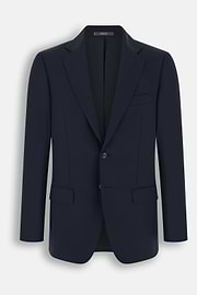 Suit in Herringbone Wool, Navy blue, thumb, 7