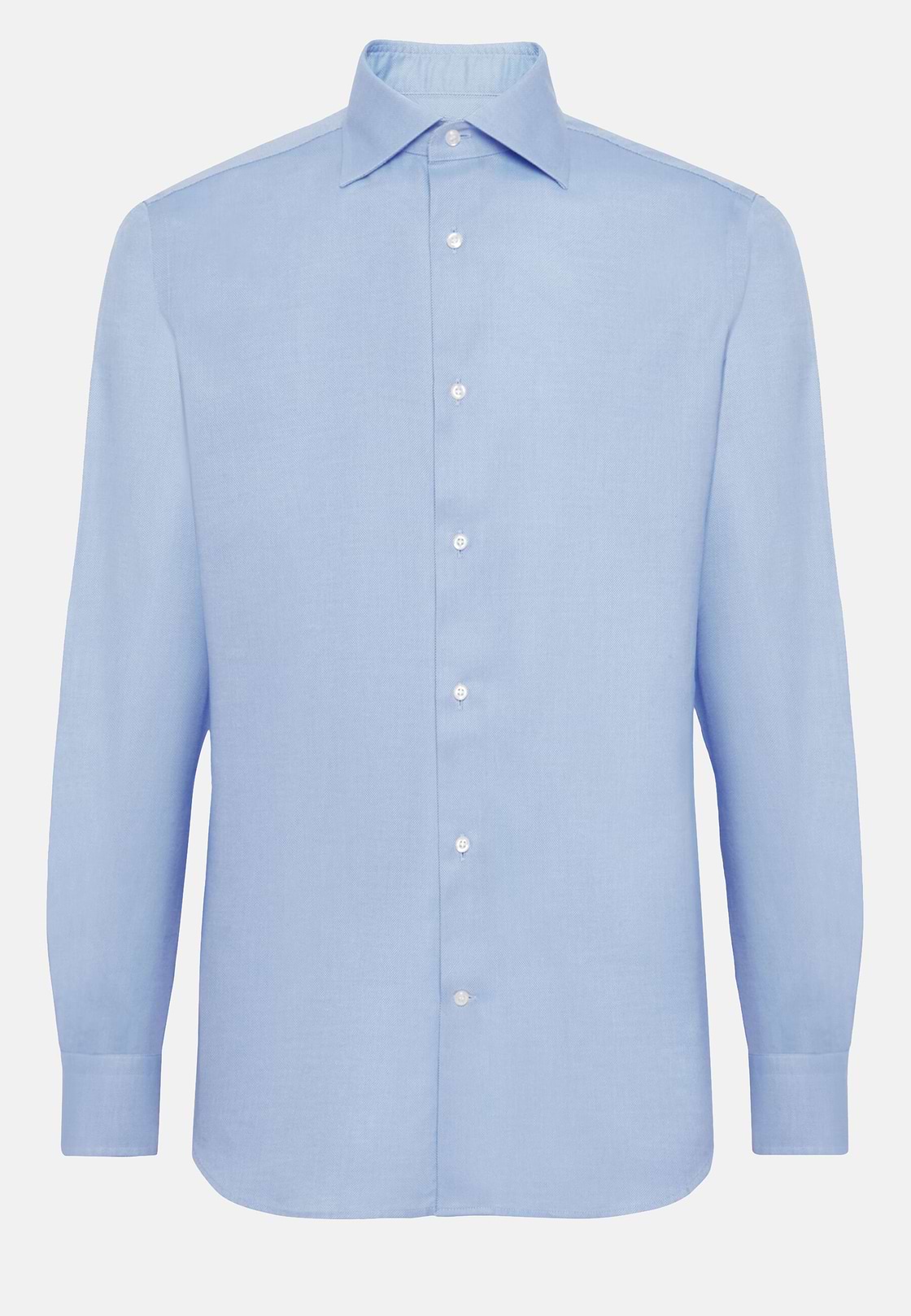 Regular Fit Sky Blue Cotton Dobby Shirt, Light Blu, hi-res