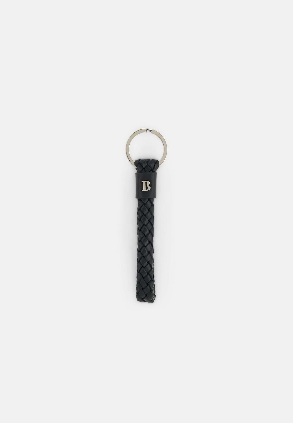 Keyring in Leather with Gift Box, Black, hi-res