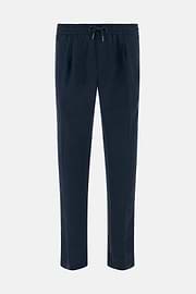 Linen Coulisse Pants, Navy blue, thumb, 1