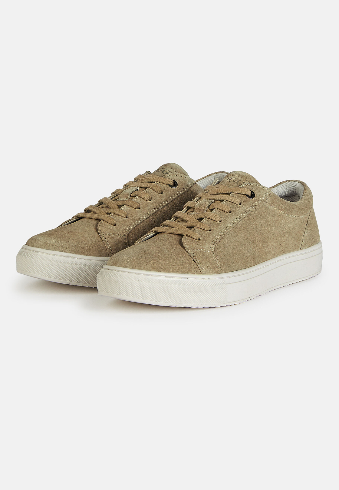 Suede Sneakers With Box Sole, Sand, hi-res