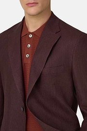 Pure Linen Suit, Burgundy, thumb, 4