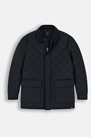 Gesteppter Caban aus technischem Gewebe, Navy blau, thumb, 6