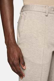 Trousers in a Stretch Viscose and Nylon blend, Sand, hi-res