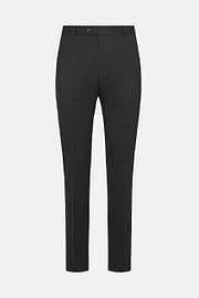 Trousers in Pure Wool Travel, Grey, hi-res