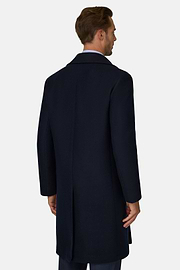Double-Breasted Wool Coat, Navy blue, thumb, 4