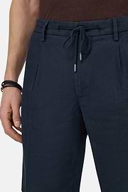 Bermuda En Lin, bleu marine, thumb, 5