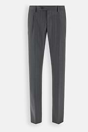 Pinstripe Wool Suit, Grey, thumb, 8