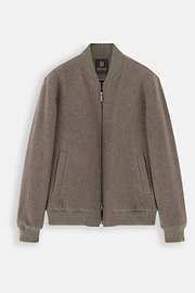 Bomberjack in Gemengd Wol, Beige, thumb, 6