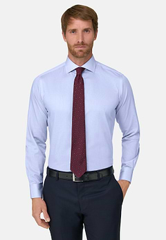 Overhemd Gestreept Twill Katoen Slim Fit