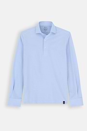 Japanese Jersey Polo Shirt, Light Blue, thumb, 5