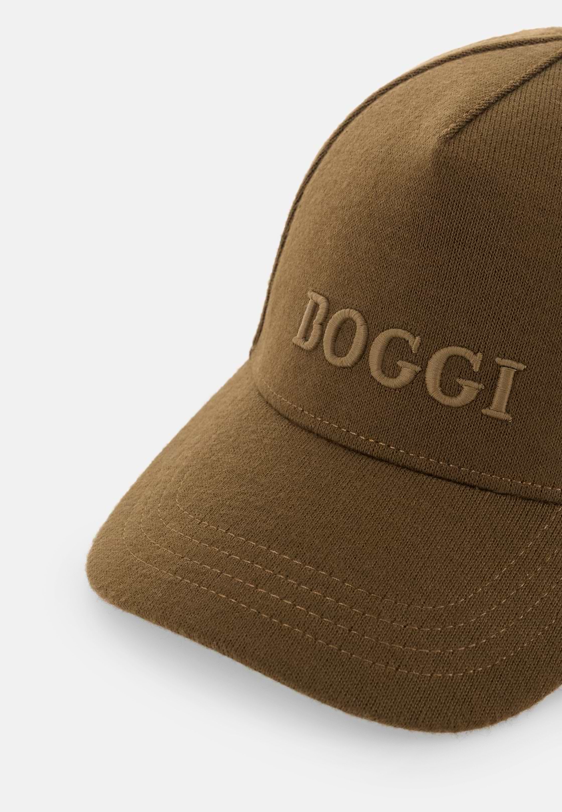 Peaked Cap in Knitted Fabric, Biscuit, hi-res, 2