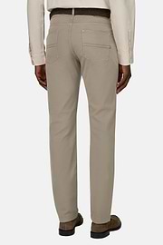 Jeans Aus Elastischem Baumwoll-Tencel, Taupe, thumb, 3