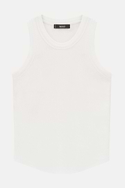 Top Aus Viskose-Nylon-Strick, Weiß, thumb, 5
