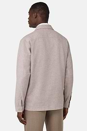 Veste Chemise Link En Coton Et Lin, Taupe, hi-res