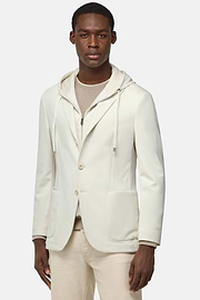 Madison Cotton Blend Sweatshirt Jacket, Cream, hi-res