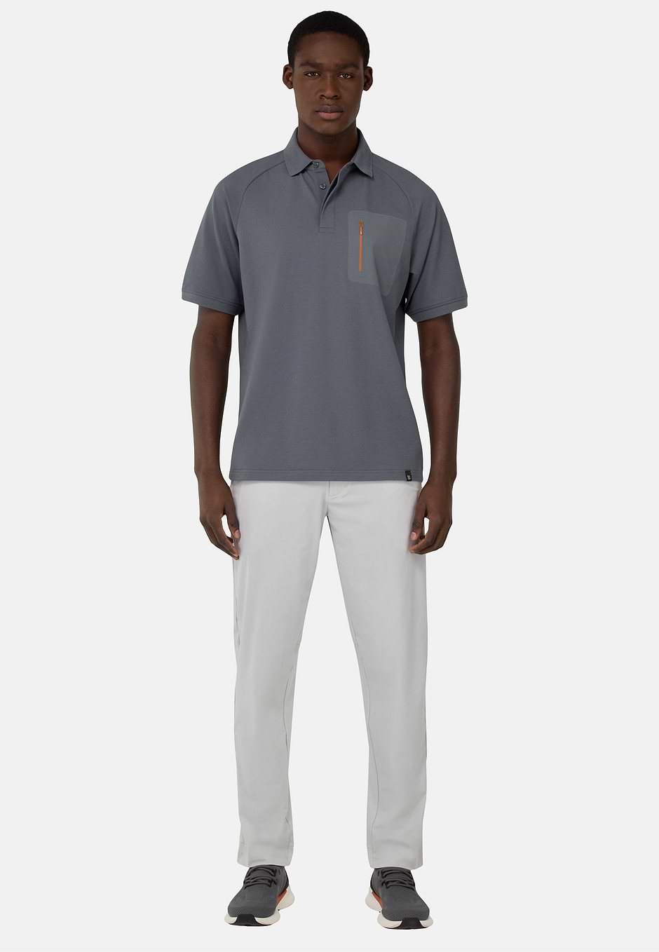 Cool Jade-Fresh Piqué Polo Shirt, Charcoal, hi-res