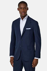 Pinstripe Suit in Pure Tropical Wool, , thumb, 1