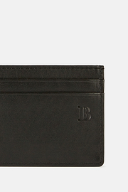 Leather Credit Card Holder, Black, hi-res