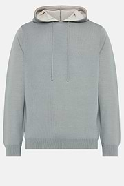 Grüner Kapuzenpullover Aus Wolle, Nylon und Baumwolle, Grün, hi-res