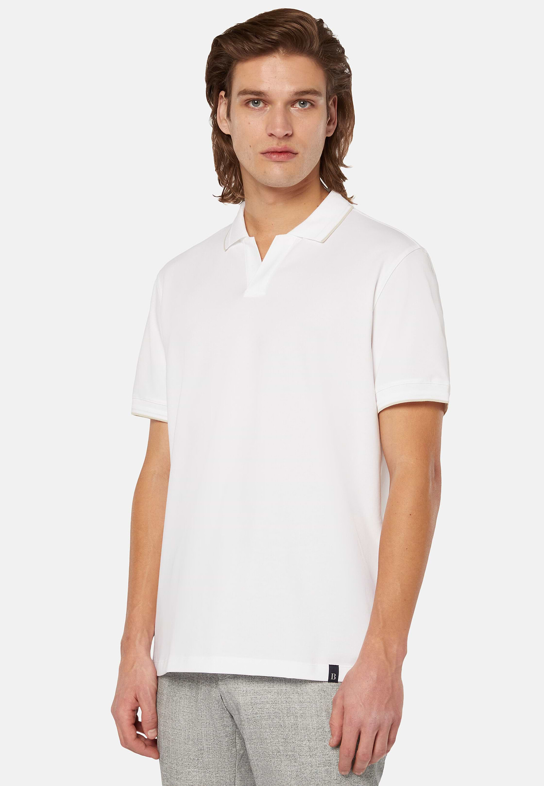 Poloshirt van high-performance piqué, White, hi-res