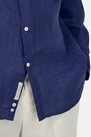 Regular Fit Linen Shirt, Navy blue, hi-res