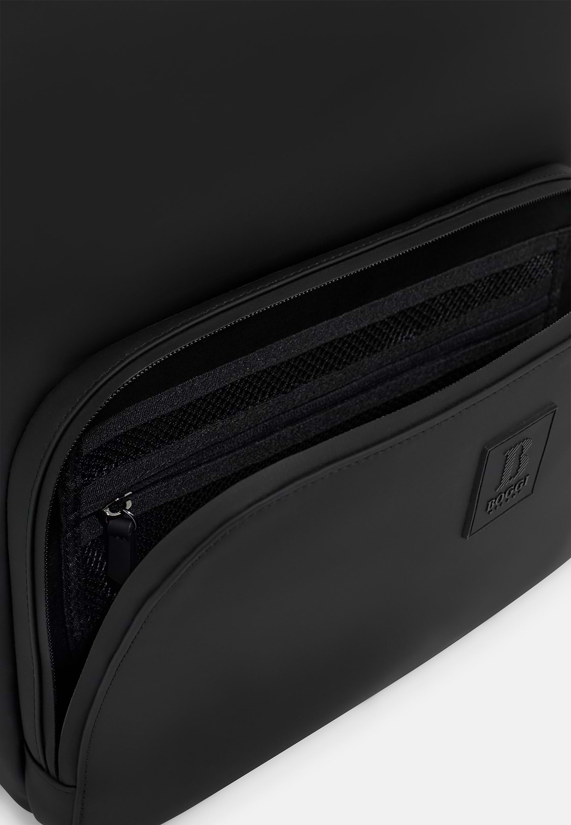 Rucksack Klein aus Technischem Gummiertem Gewebe, Schwarz, hi-res, 3