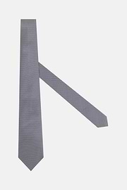 Houndstooth Silk Formal Tie, Navy blue, thumb, 1