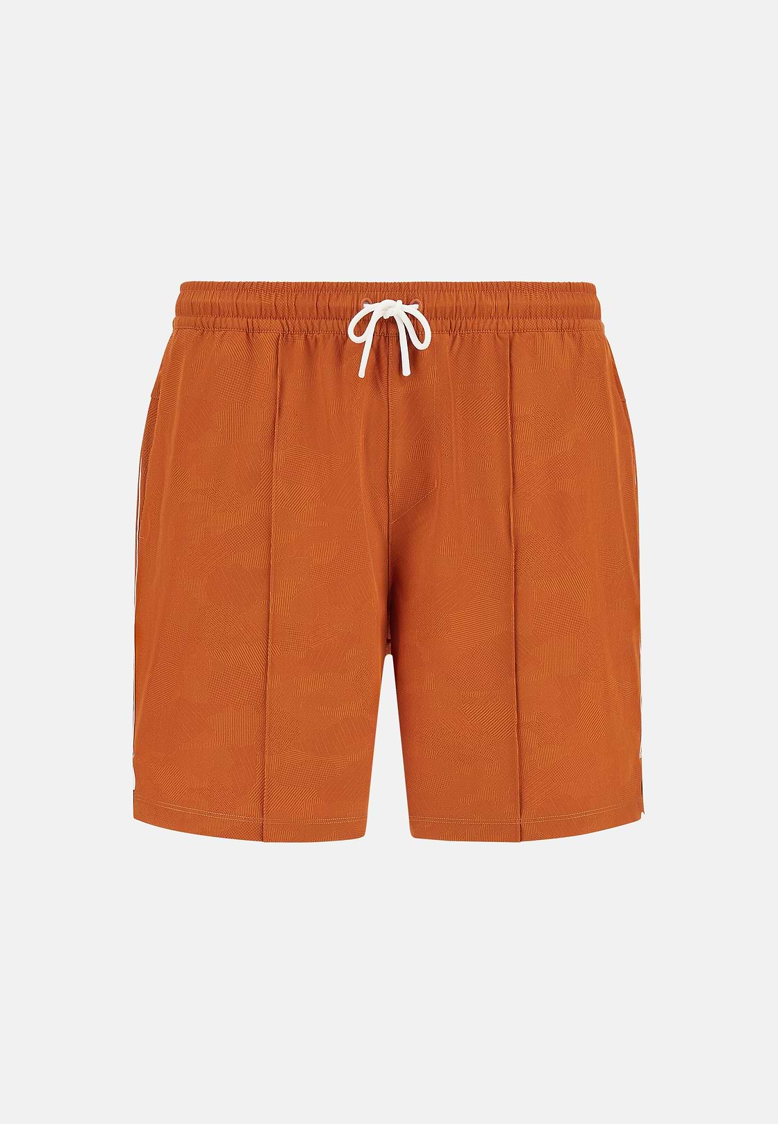 Maillot De Bain En Tissu Technique Imprimé, Orange, hi-res