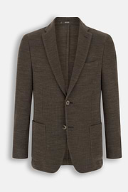 Blazer Micro Structured Wool, Brown, thumb, 6