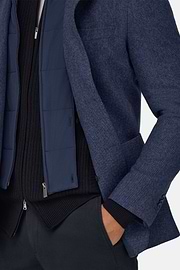 Blazer in Wool Blend with Removable Bib, Blue, thumb, 4