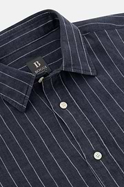 Hemd Aus Leinen Regular Fit, Navy blau, thumb, 5