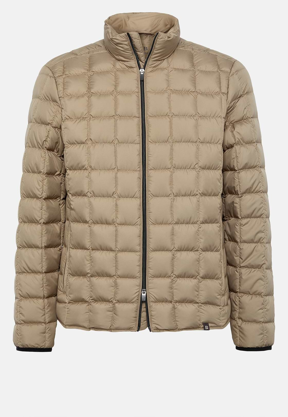 Bomber Jacket In Technical Fabric With Goose Down, Beige, hi-res