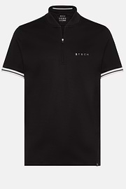 High-Performance Fabric Polo Shirt, Black, hi-res