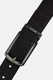 Cinturón travel reversible de piel, Negro, hi-res