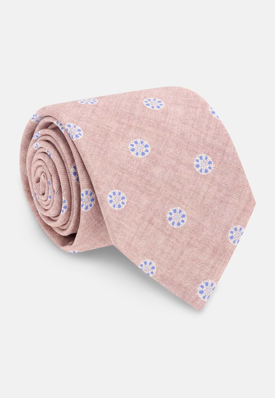 Medallion Silk Tie, Pink, hi-res, 2