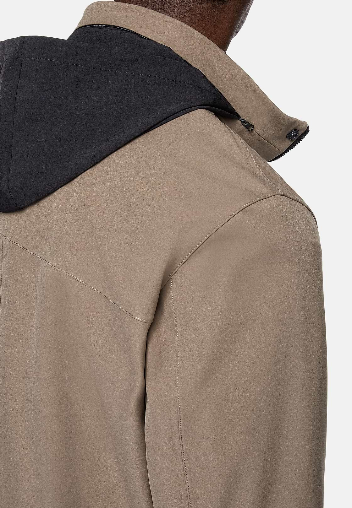 Field Jacket In Tessuto Tecnico Riciclato B Tech, Taupe, hi-res