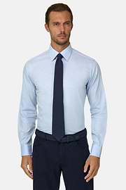 Shirt in Cotton Twill Regular Fit, Light Blue, thumb, 1