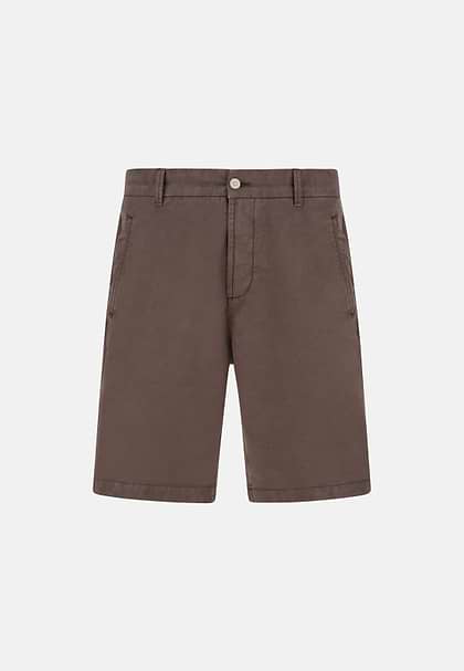 【BAON】[unisex] Color Matching Folding Bermuda Nylon Pt Stretch Cotton Gabardine Bermuda Shorts in Blue for Men