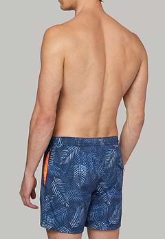 Badehose Mit Tarnblatt-Druck Blau