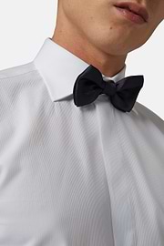Blue Knotted Silk Bow Tie, Blue, hi-res