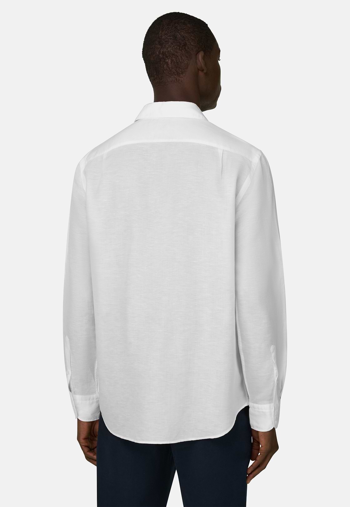 Camisa De Tencel Lino Regular Fit, Blanco, hi-res, 3