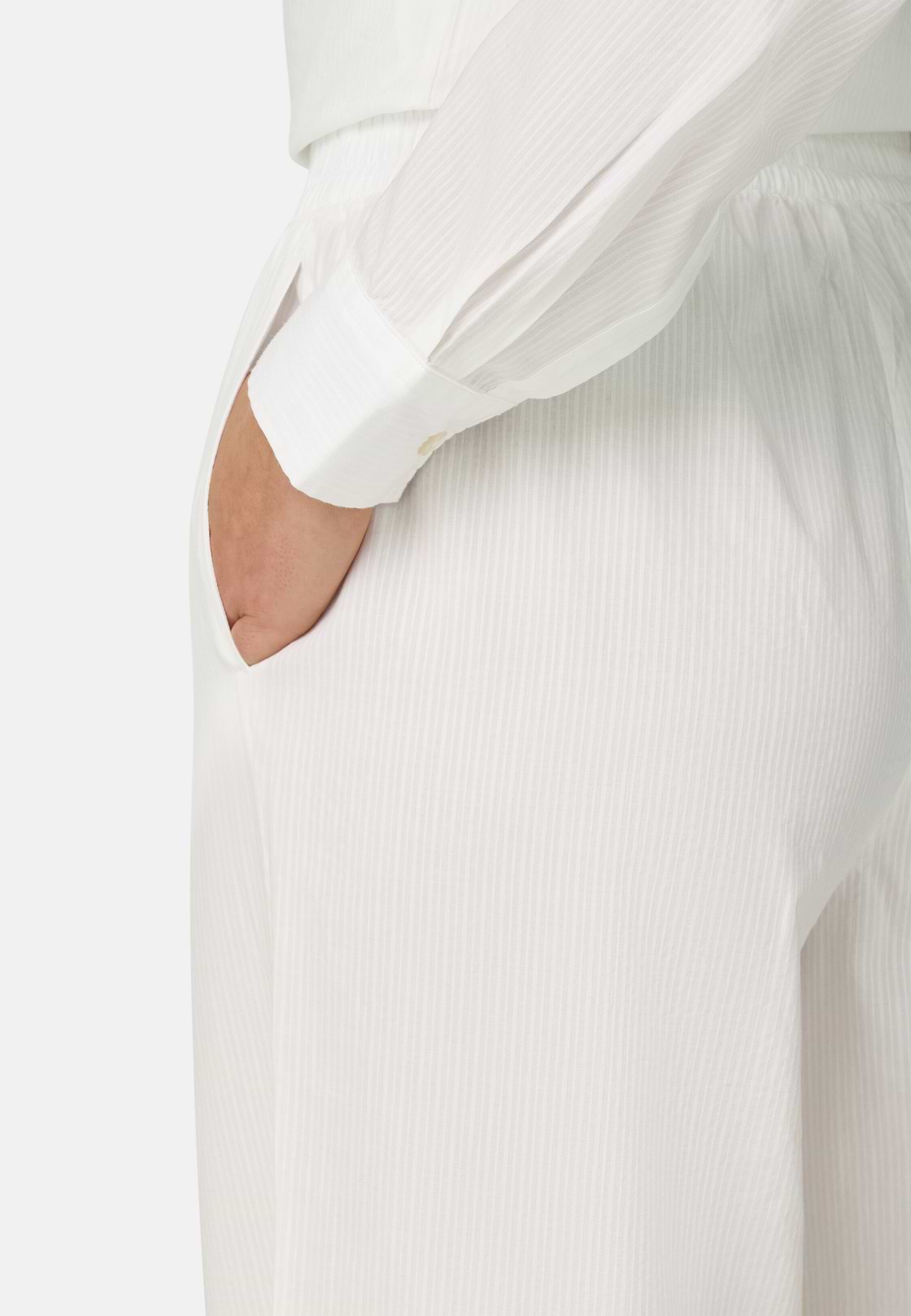 Cotton Trousers, White, hi-res, 4
