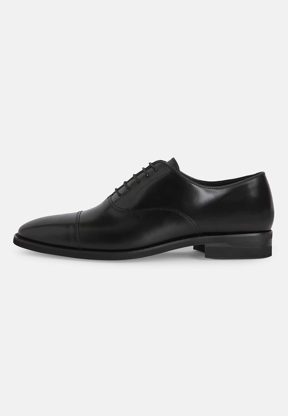 Oxford-Schuhe Aus Leder, Schwarz, hi-res
