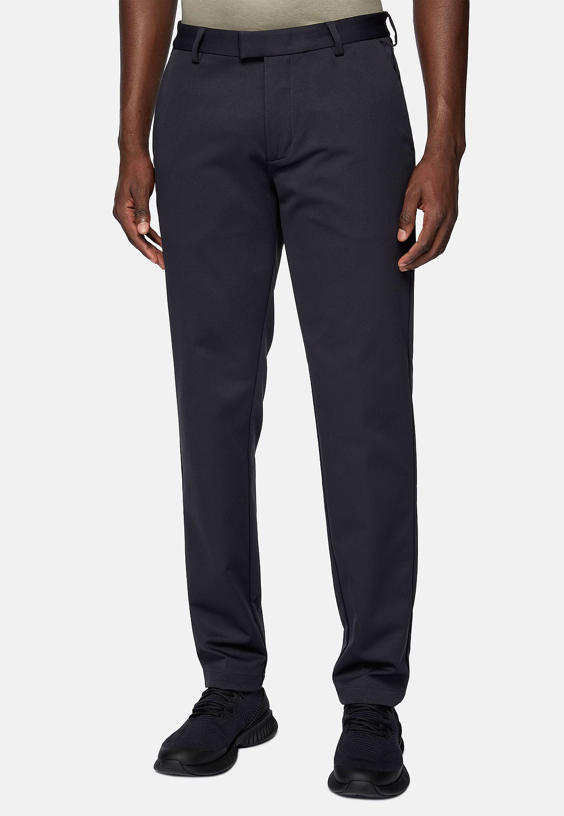 B Tech Trousers in Stretch Technical Fabric, Navy blue, hi-res