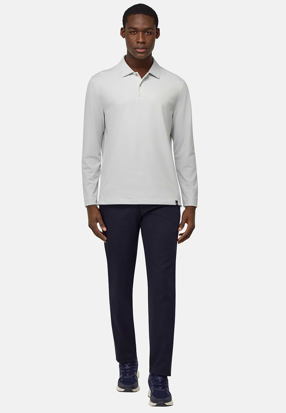 Men's Long-Sleeved Polo Shirt - New Collection | Boggi Milano